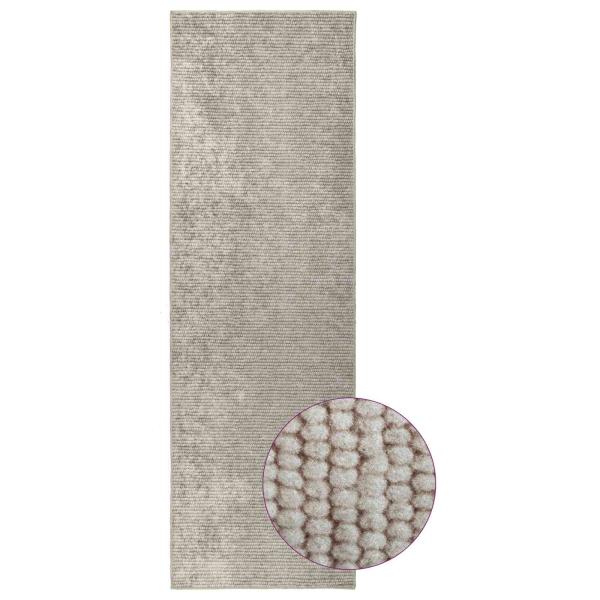 Teppich Beige 80 x 200 cm 100% Polyester 3 mm Waschbar