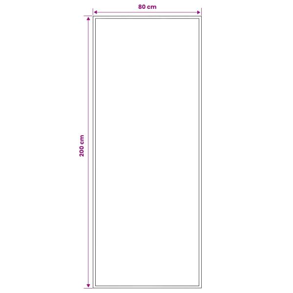 Teppichläufer FLORNES Gewebt Grau Blätter 80 x 200 cm PP 7 mm