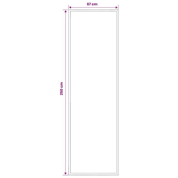 Teppichläufer FLORNES Gewebt Grau Zickzack 67 x 250 cm PP 7 mm