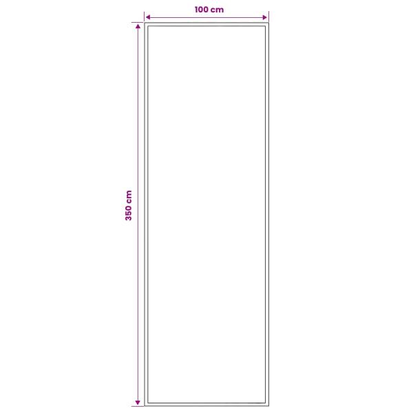 Teppichläufer FLORNES Gewebt Grau Zickzack 100 x 350 cm PP 7 mm