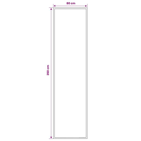 Teppichläufer FLORNES Gewebt Grau Zickzack 80 x 350 cm PP 7 mm