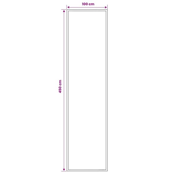 Teppichläufer FLORNES Gewebt Schwarz 100 x 450 cm PP 7 mm