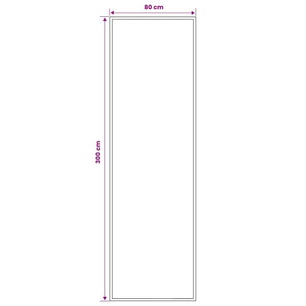 Teppichläufer FLORNES Gewebt Grau Streifen 80 x 300 cm PP 7 mm