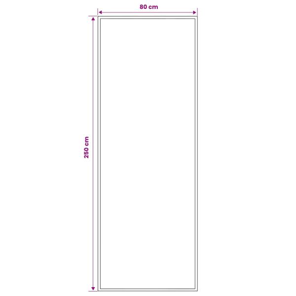Teppichläufer FLORNES Gewebt Grau Blätter 80 x 250 cm PP 7 mm
