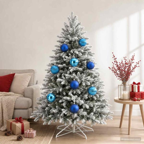 ARDEBO.de - Weihnachtskugel-Set XXL 4 stk. Blau Durchmesser 20 cm