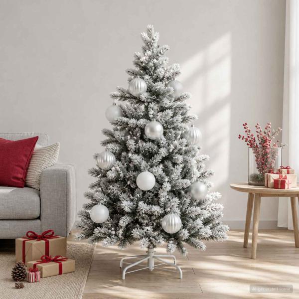 ARDEBO.de - Weihnachtskugel-Set XXL 3 stk. Weiß Durchmesser 25 cm