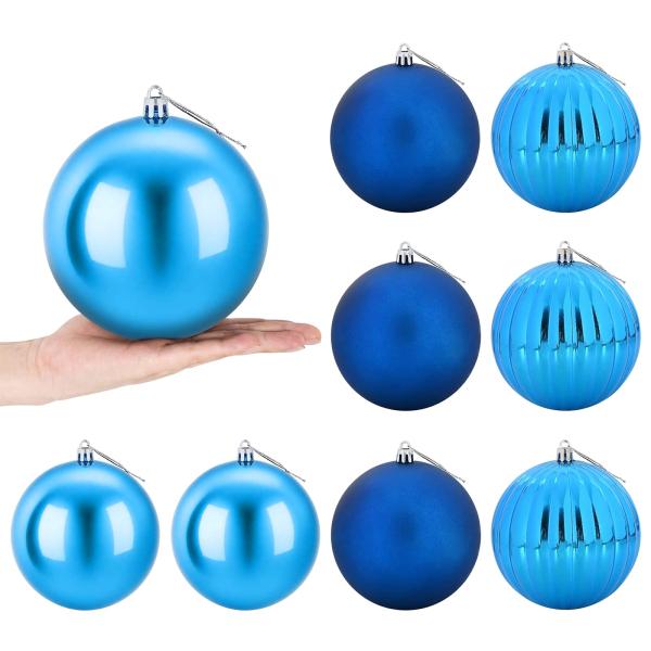 Weihnachtsbaumkugel Set XL 9 stk. Blau Ø 15 cm Kunststoff