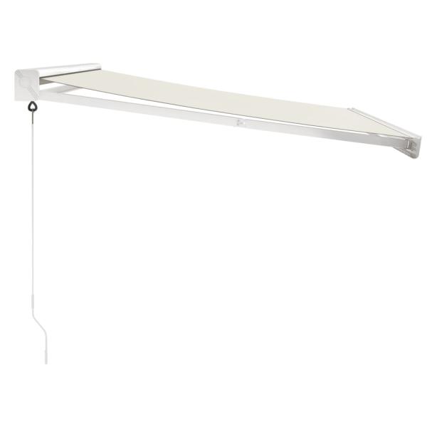 Markise Einziehbar Creme 3,5x2,5 m Stoff und Aluminium