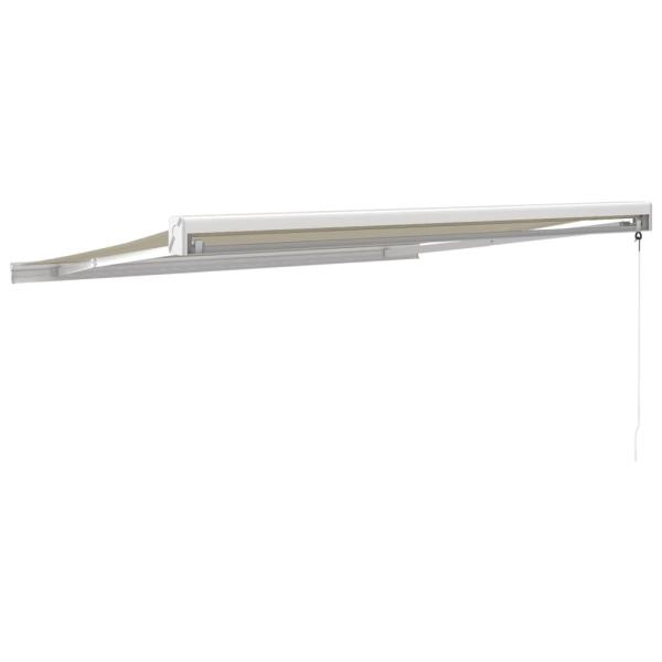 Markise Einziehbar Creme 3,5x2,5 m Stoff und Aluminium
