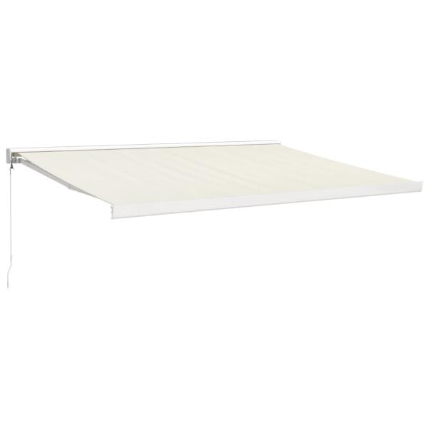 Markise Einziehbar Creme 4,5x3 m Stoff und Aluminium