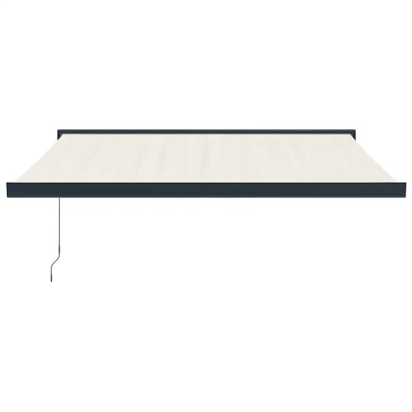 Markise Einziehbar Creme 3,5x2,5 m Stoff und Aluminium