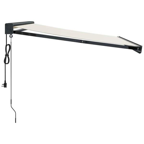 Markise Einziehbar Creme 3,5x2,5 m Stoff und Aluminium