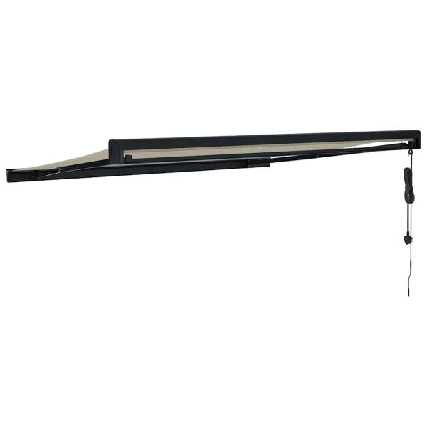 Markise Einziehbar Creme 3,5x2,5 m Stoff und Aluminium