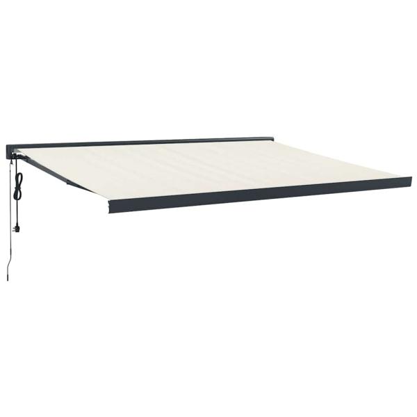 Markise Einziehbar Creme 4,5x3 m Stoff und Aluminium