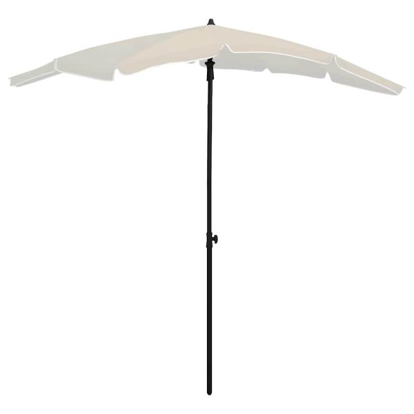 ARDEBO.de - Sonnenschirm mit Mast 200x130 cm Sandfarbe