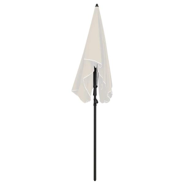 Sonnenschirm mit Mast 200x130 cm Sandfarbe