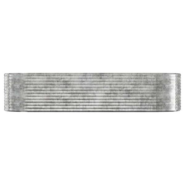 Hochbeet Verzinkter Stahl 322x100x68 cm Silbern
