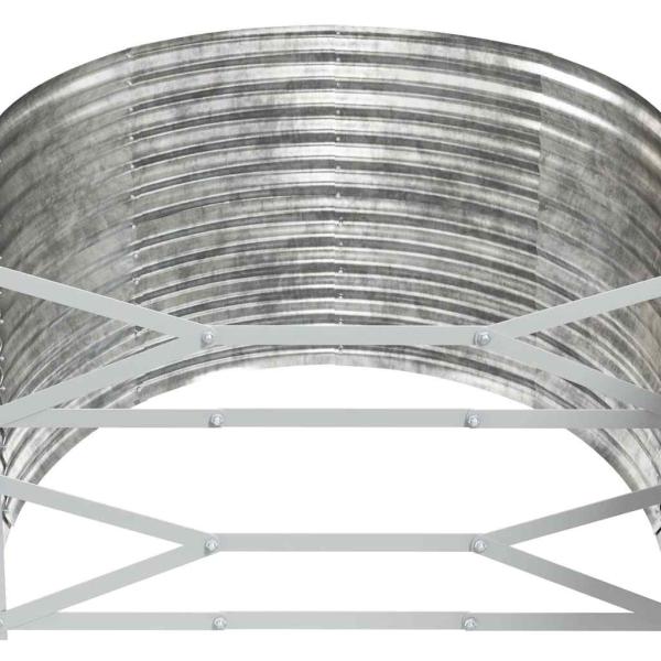 Hochbeet Verzinkter Stahl 322x100x68 cm Silbern