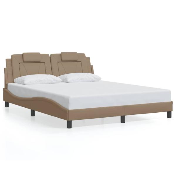 Bettgestell "Viana" ohne Matratze Cappuccino-Braun 160x200 cm
