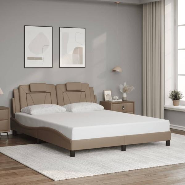 Bettgestell Viana mit LED ohne Matratze Cappuccino 160x200cm