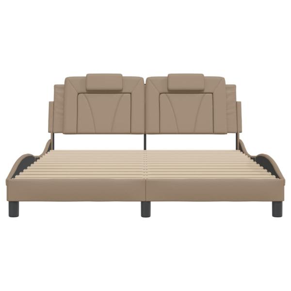 Bettgestell Viana mit LED ohne Matratze Cappuccino 160x200cm