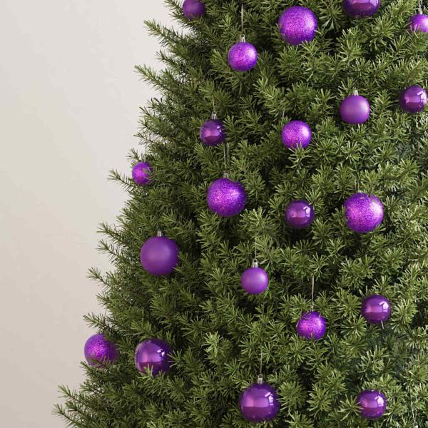 100-tlg. Weihnachtskugel-Set Lila
