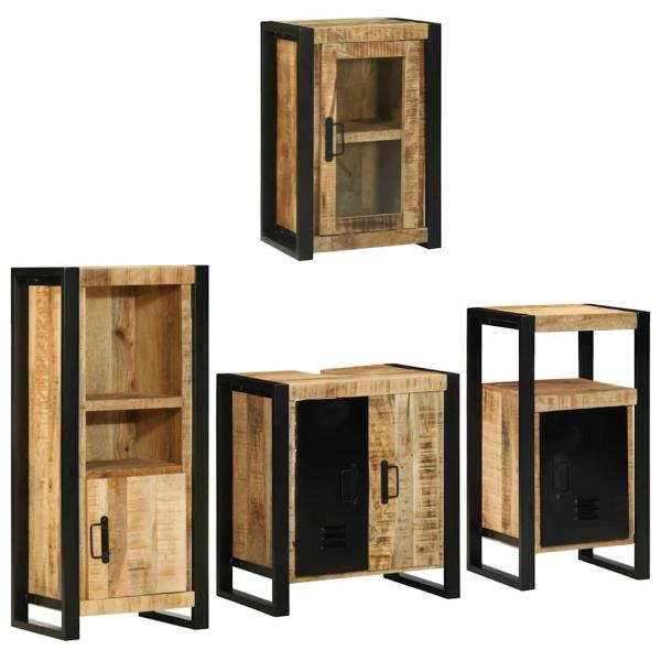 ARDEBO.de - Badezimmermöbel-Set 4 stk. Braun 55 x 35 x 60 cm