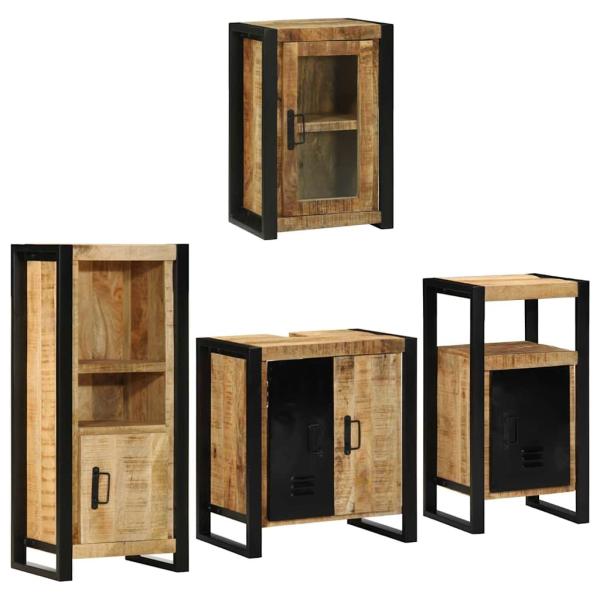 Badezimmermöbel-Set 4 stk. Braun 55 x 35 x 60 cm