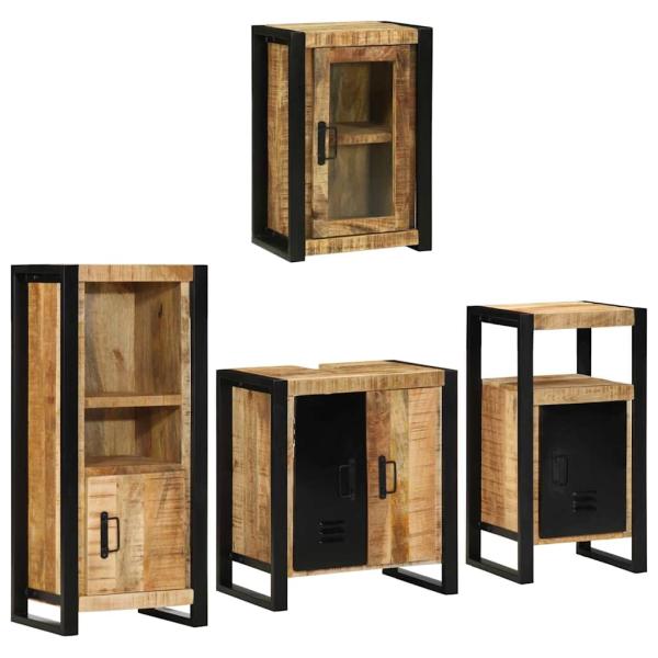 Badezimmermöbel-Set 4 stk. Braun 55 x 35 x 60 cm