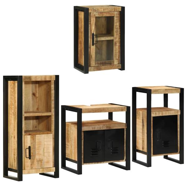 ARDEBO.de - Badezimmermöbel-Set 4 stk. Braun 55 x 35 x 60 cm