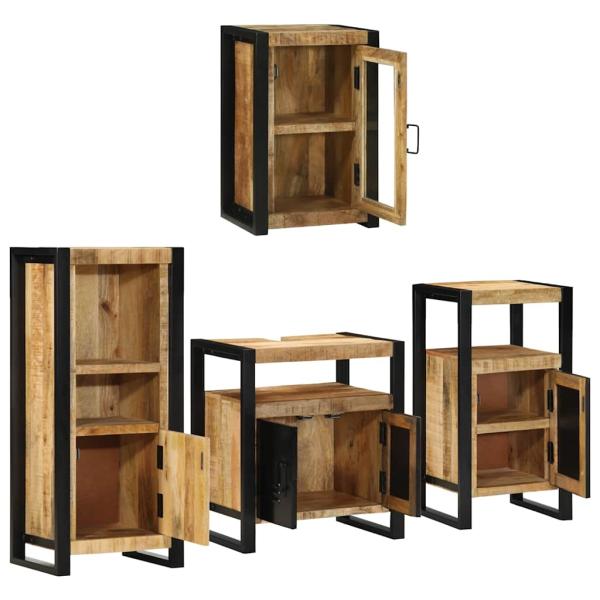 Badezimmermöbel-Set 4 stk. Braun 55 x 35 x 60 cm