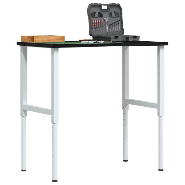 ARDEBO.de - Werkbank Dunkelbraun 100x60x(71,5-98) cm Massivholz Eiche