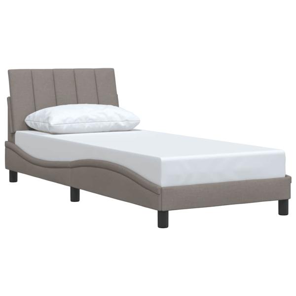 Bettgestell ohne Matratze "Hanko" Taupe 80x200 cm Stoff