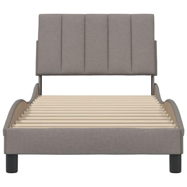 Bettgestell ohne Matratze "Hanko" Taupe 80x200 cm Stoff