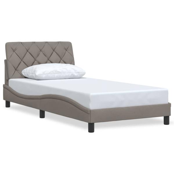 Bettgestell ohne Matratze Taupe 100x200 cm Stoff
