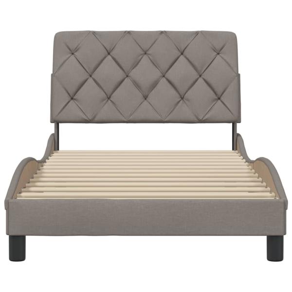 Bettgestell ohne Matratze Taupe 100x200 cm Stoff