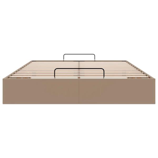Ottoman-Bett ohne Matratze Cappucino 140x190cm Kunstleder