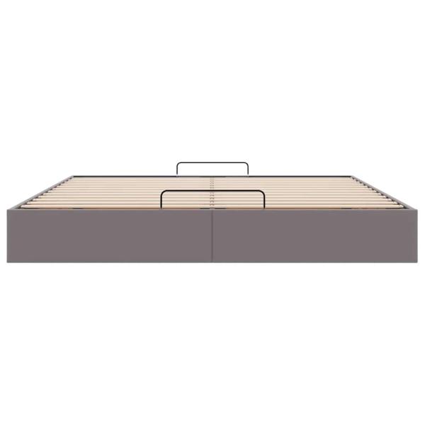 Ottoman-Bett ohne Matratze Grau 180x200 cm Kunstleder