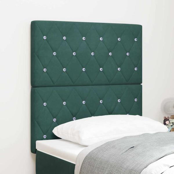 ARDEBO.de - Kopfteil Dunkelgrün 80 cm Samt