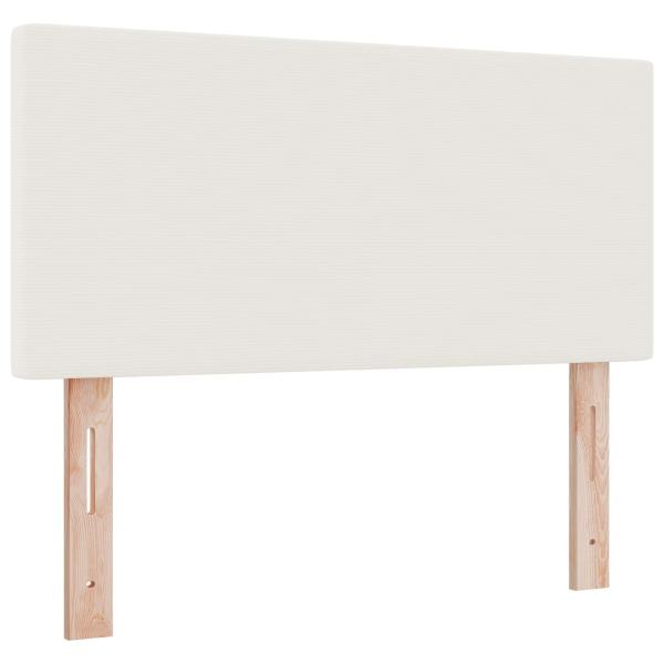 LED Kopfteil mit LED-Lichtleisten Creme 80 cm Cordstoff