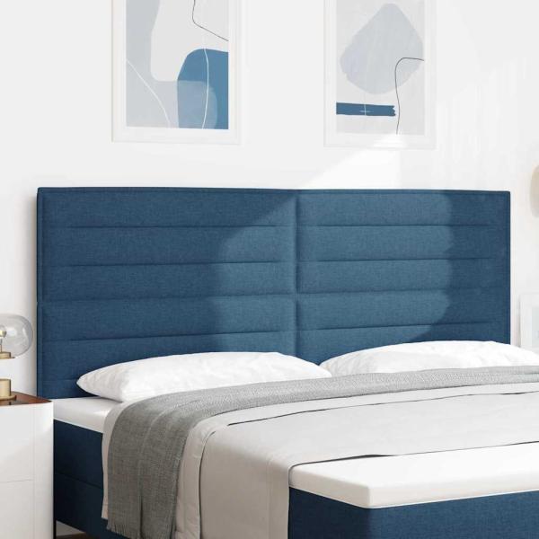 ARDEBO.de - LED Kopfteil Blau Stoff