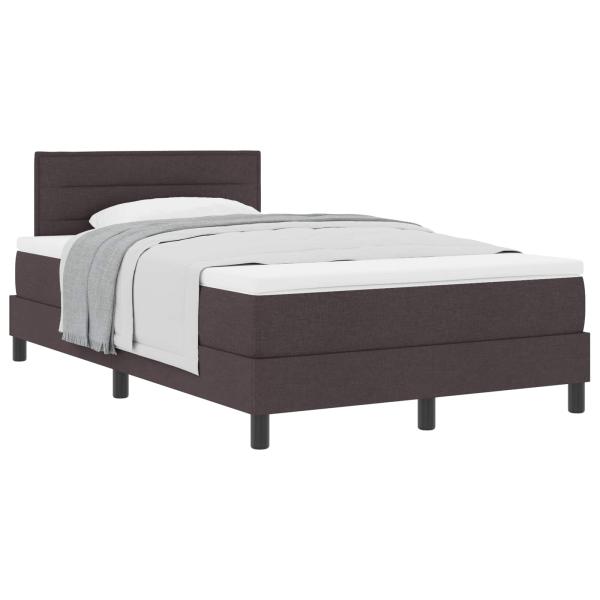 Boxspringbett mit Kopfteil Dunkelbraun 120 x 190 cm Stoff