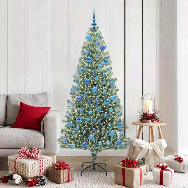 ARDEBO.de - Künstlicher Weihnachtsbaum beschneit mit LED Licht 180 cm
