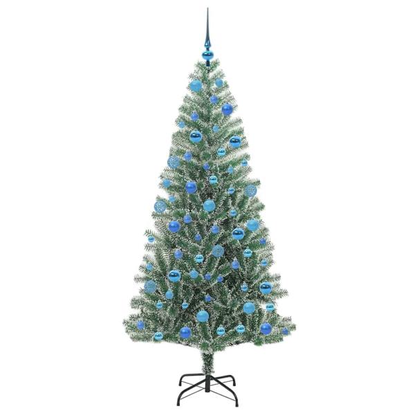 Künstlicher Weihnachtsbaum beschneit mit LED Licht 180 cm