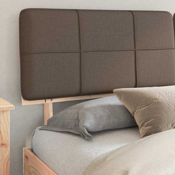 Bettgestell mit gepolstertem Kopfteil Taupe 200 x 200 cm