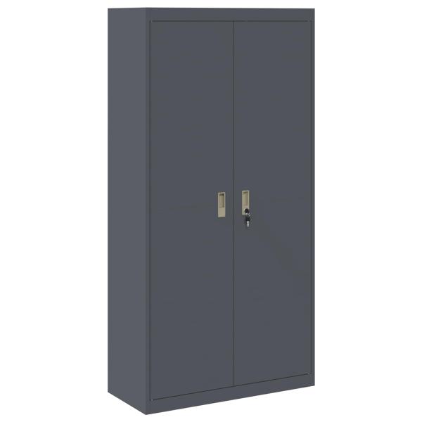 Aufbewahrungsschrank Anthrazit 90 x 40 x 180 cm Stahl