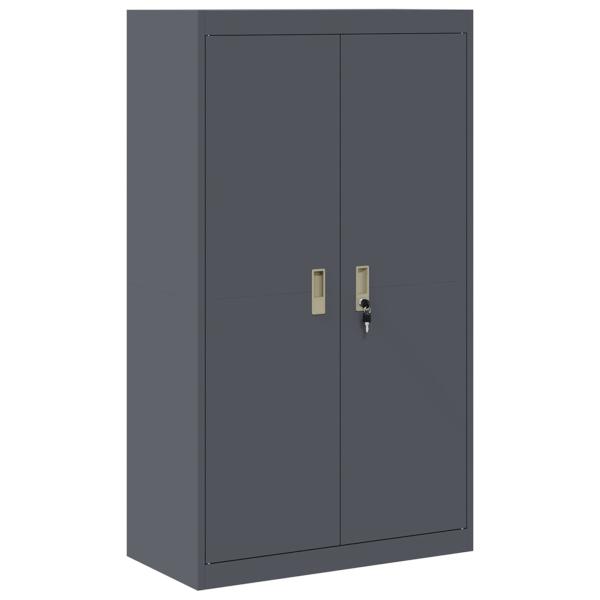 Aufbewahrungsschrank Anthrazit 80 x 40 x 140 cm Stahl