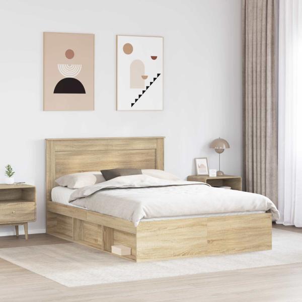 Bettrahmen Sonoma 140 x 190 cm Massives Kiefernholz