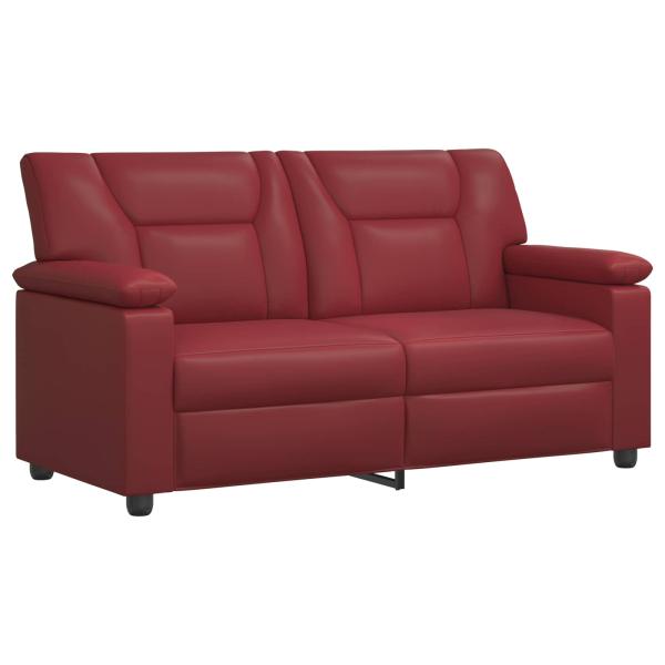 Sofa-Set 2 pcs Weinrot Kunstleder