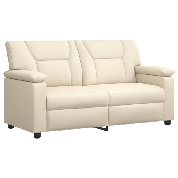 Sofa-Set 3 pcs Creme Kunstleder